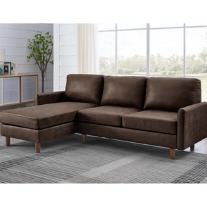 Faux Leather Sectional Sofa