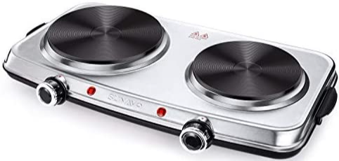 Stainless Steel 1800W Double Burner