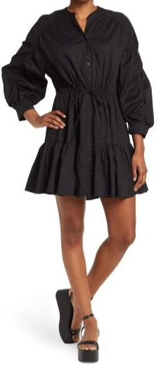 Astr The Label Ruched Shirtdress