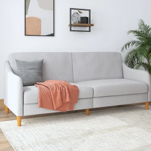 Linen Wood Frame Convertible Sofa