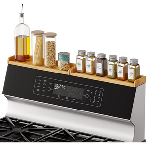 2 Bamboo Magnetic Over the Stove Spice Racks