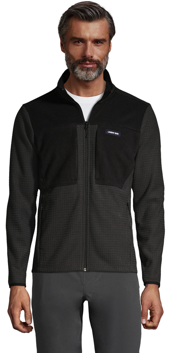 Land's End Men's Grid Fleece Jacket