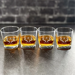 4-Pack Personalized Whiskey Glasses