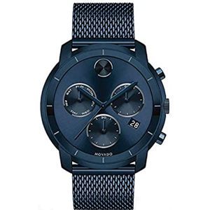 Movado Bold Ink Blue Chronograph 44mm Men's Watch