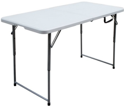 Height Adjustable 4' Folding Table