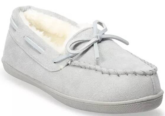 Sonoma Women's Faux Suede Moccasin Slippers