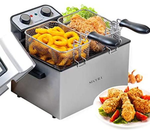 Secura 1800W Dual Electric Deep Fryer