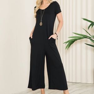 Low Back Solid Jumpsuit