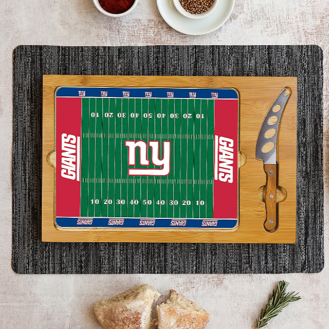 NFL Glass Top Cutting Board & Knife Set