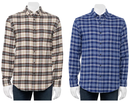 Croft & Barrow Men's Plaid Button-Down Shirt