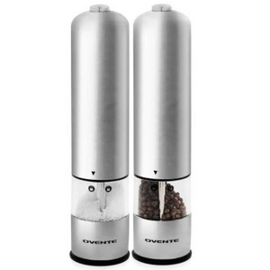 Stainless Steel Electric Salt & Pepper Grinder Set