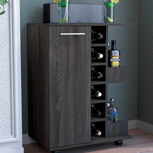 Rolling Single Door Bar Cabinet