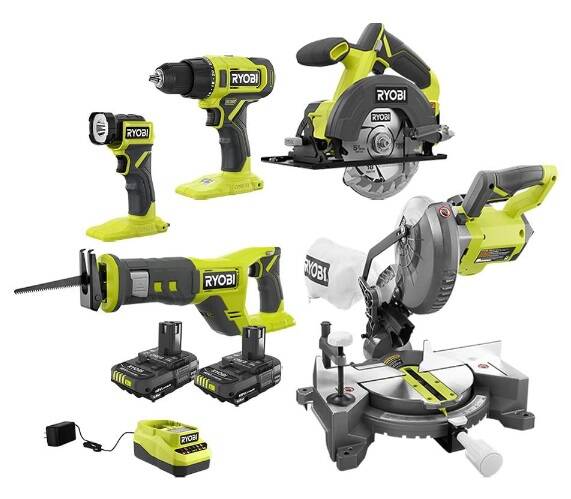 Ryobi ONE+ 5-Tool Driver & Saw Kit