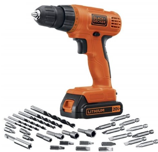 Black+Decker 30-Piece 20V Cordless Drill/Driver Kit