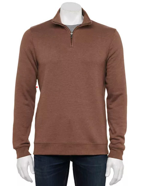 Croft & Barrow Men's Fleece Quarter-Zip Sweater