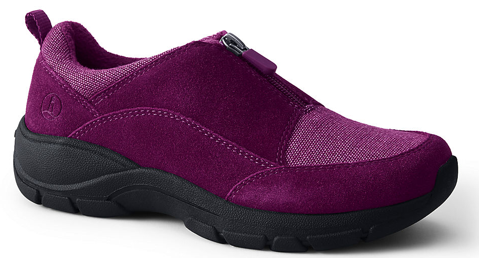 Lands' End Women's Suede Zip Shoes