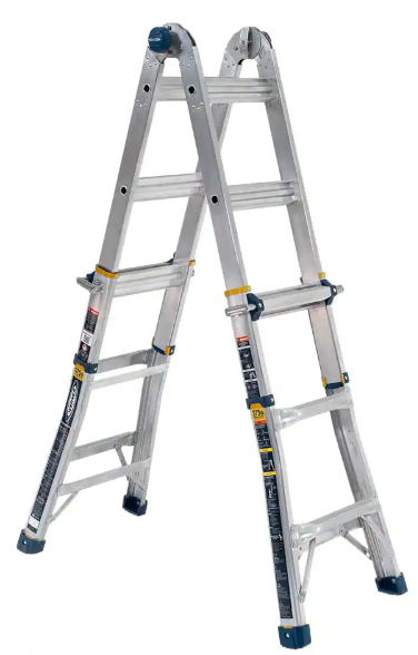 Werner 14' Aluminum 5-in-1 Multi-Position Pro Ladder