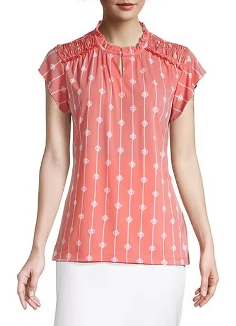 Liz Claiborne Women's Split-Neck Blouse