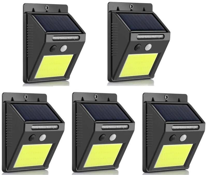 5-Pack Waterproof Solar Motion Sensor LED Lights