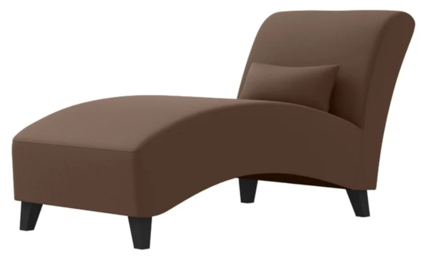 Solid Wood Armless Chaise Lounge