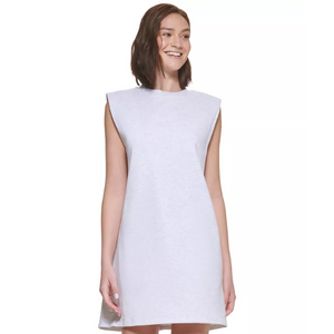 Calvin Klein Shoulder Pad French Terry Dress