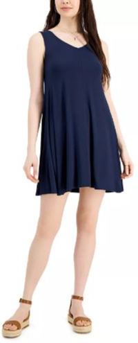 Style & Co Petite Cross-Back Swing Dress