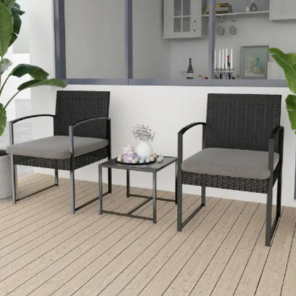 3-Piece Rattan Chair Set