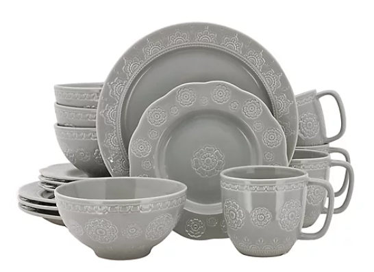 16-Piece Wild Sage Sana Medallion Dinnerware Set