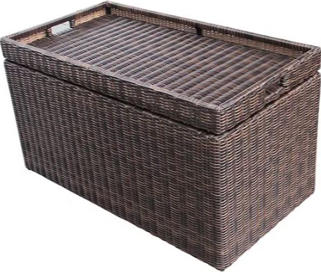 Wicker Patio Storage Coffee Table