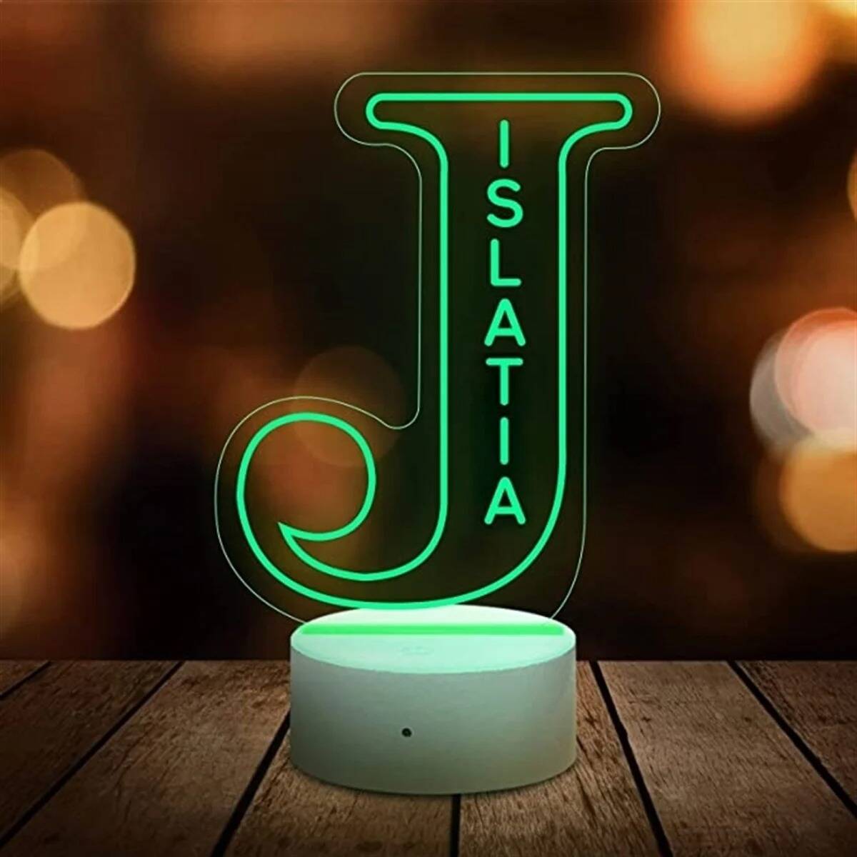 Custom Multicolor Letter Night Light w/ Name