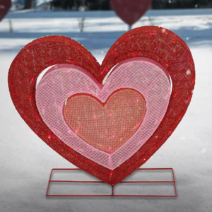 Freestanding LED Mesh Hearts