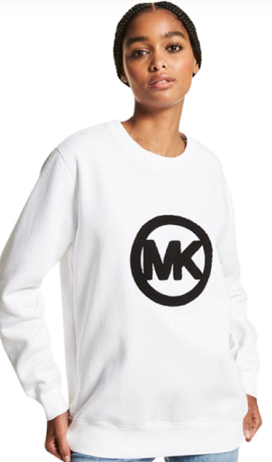 Michael Kors Women's Logo Charm Cotton Terry Sweatshirt