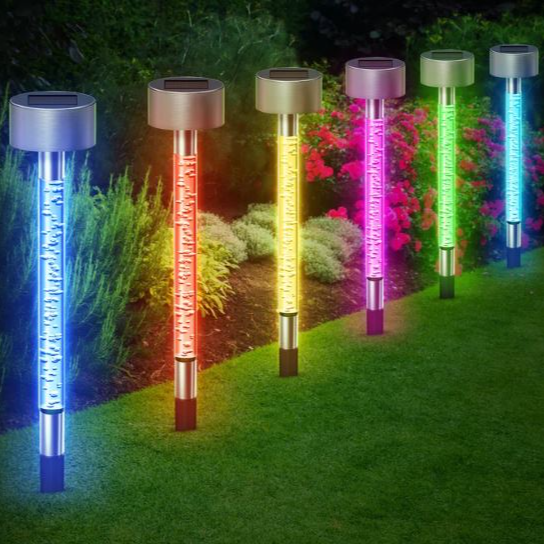 Set of 6 Solar Multi-Color Pathway Lights