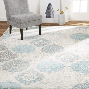 Boho Transitional Damask 10' Area Rug