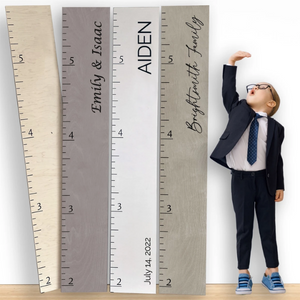 Personalized Wooden Ruler Growth Chart