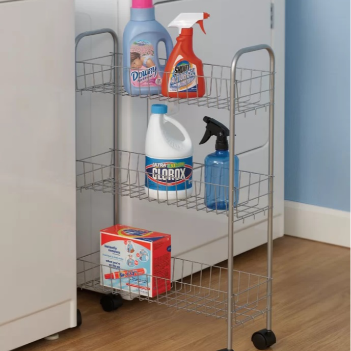 3-Shelf Laundry Cart