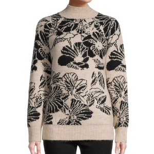 Liz Claiborne Women's Floral Pullover Sweater