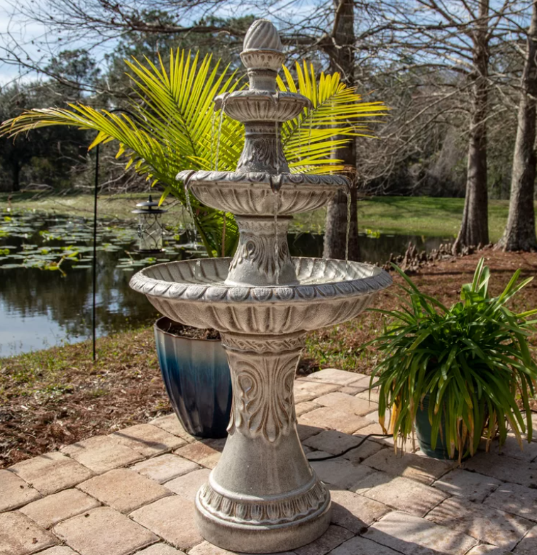 3-Tier Ceramic Electric Fountain