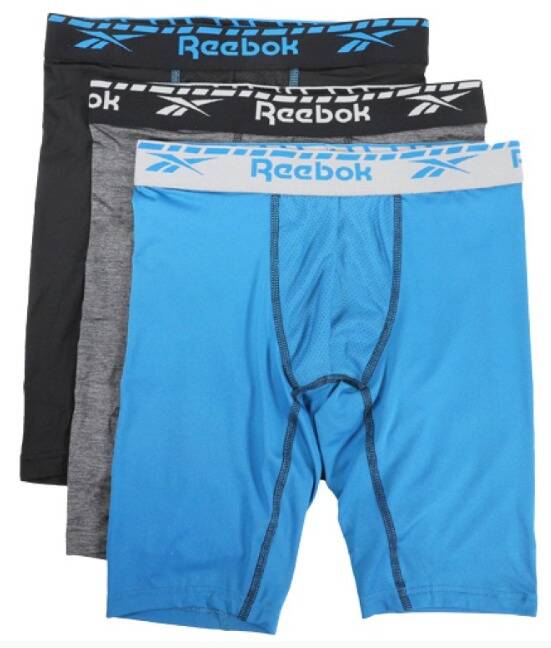 6-Pack Reebok Men's Performance Long Leg Boxer Briefs