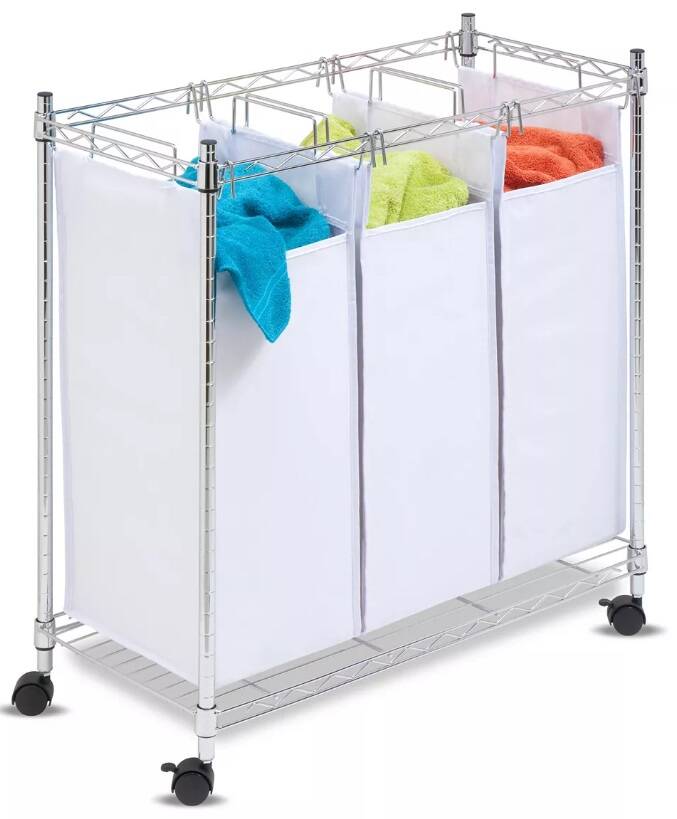 Rolling Triple Laundry Sorter