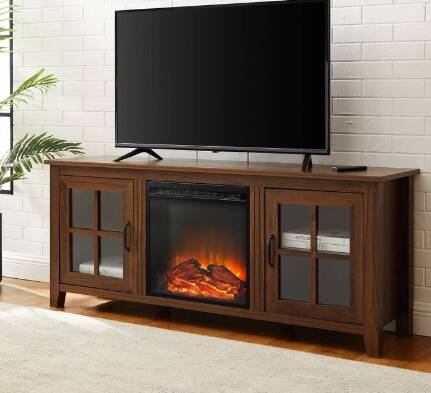 Farmhouse Fireplace TV Stand