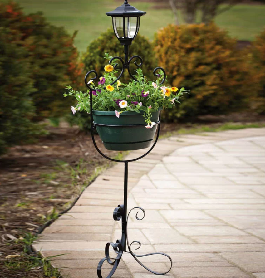 Solar Lamp Plant Stand