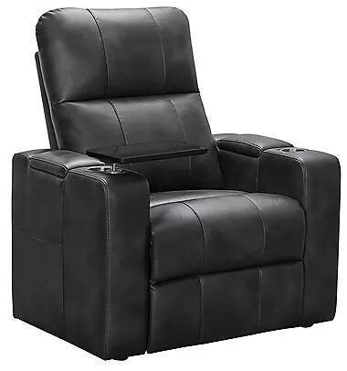 Faux Leather Theater Recliner w/ USB