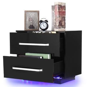 LED High Gloss Nightstand