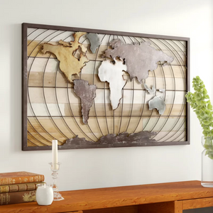 World Map Wall Decor