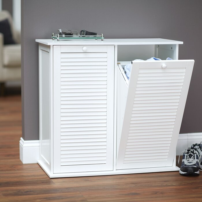 Wood Cabinet Laundry Hamper