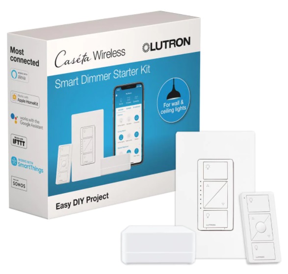 Lutron Caseta Wireless Smart Lighting Dimmer Switch Starter Kit