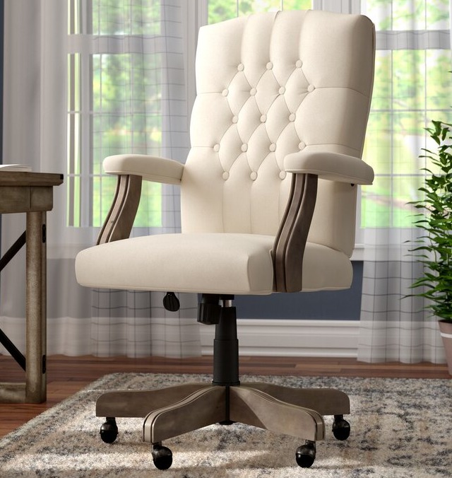 Upholstered Velvet Executive Office Chair