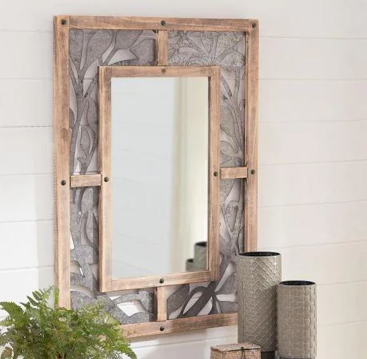 Home Decorators Wood & Metal Accent Mirror